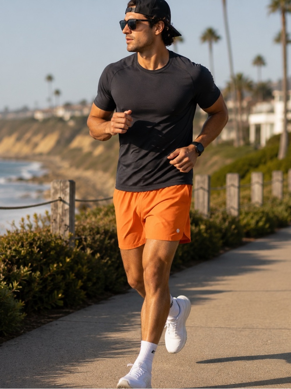lululemon Pace Breaker Men's Orange Running Shorts